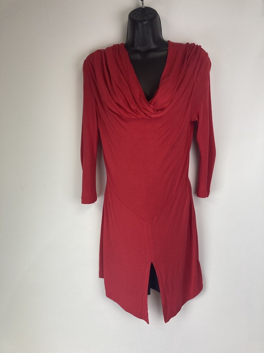 Arden B Red XS Drape Neck Above Knee Fitted Bodycon Vampire Sexy Halloween Dress